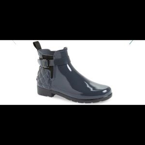 💕HUNTER QUILTED GLOSS CHELSEA BOOT NWOB💕